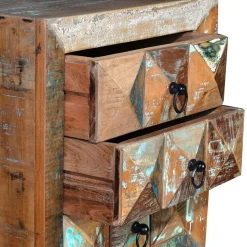 Wohnen Shabby Design Nachtkommode aus Recyclingholz - Zeremonia