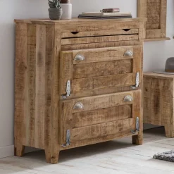 Shabby Design Schuhschrank mit 2 Klappen - Suennas^Wohnen Sale