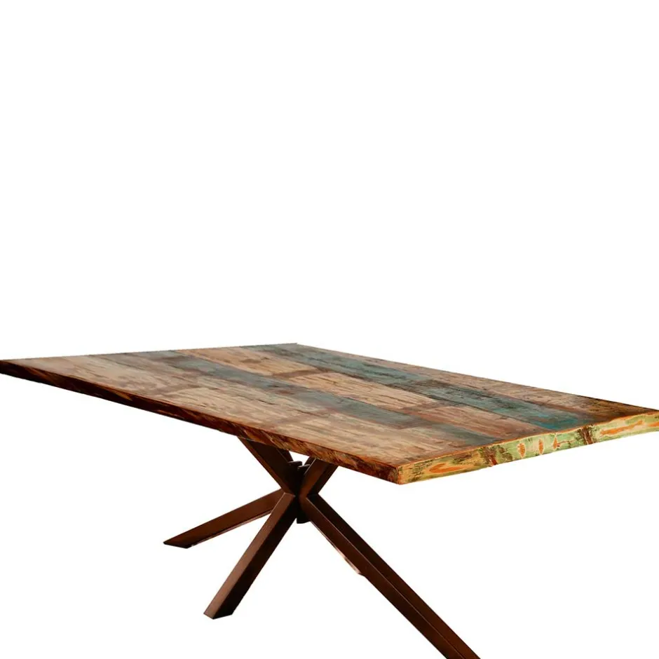 Shabby Designtisch aus Recyclingholz Bunt - Montesa^Wohnen New