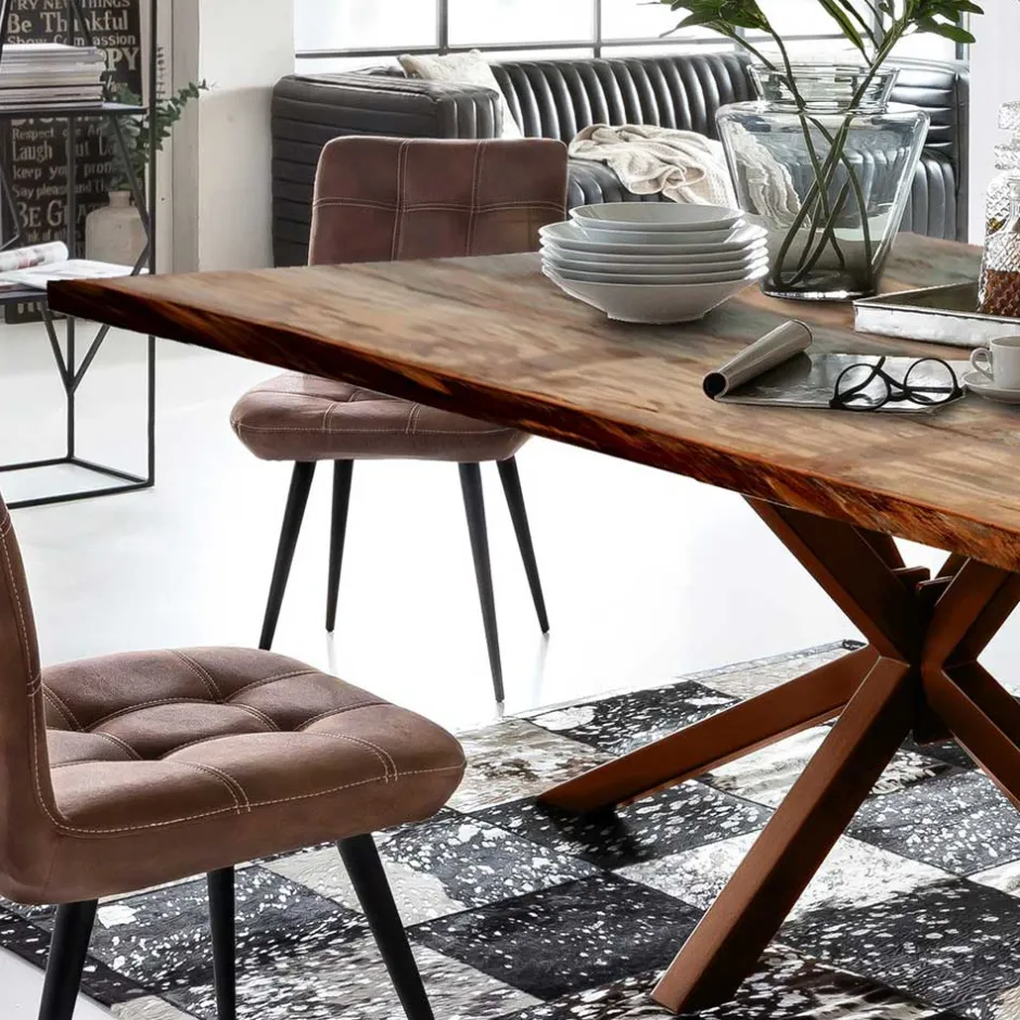 Shabby Designtisch aus Recyclingholz Bunt - Montesa^Wohnen New