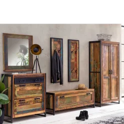 Shabby Garderobenmöbel aus Massivholz - Ensley (sechsteilig)^Wohnen New