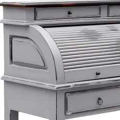 Wohnen Shabby Sekretär Islando in Grau und Dunkelbraun