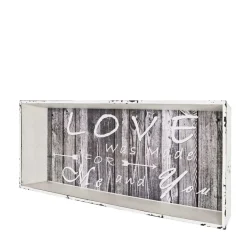 Shabby Wandregal Unko in Weiß Grau^Wohnen Discount