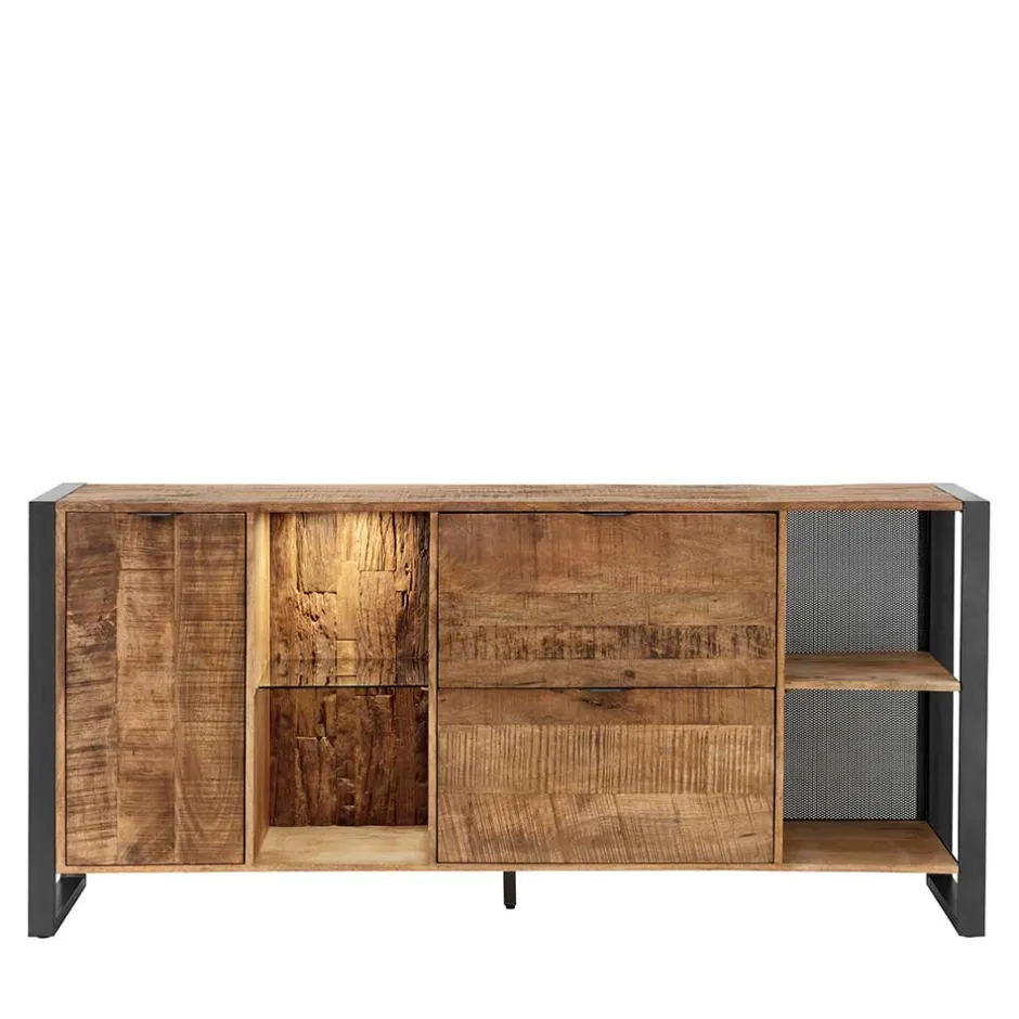 Wohnen Sideboard aus Recyclingholz Mango & Metall - Acira