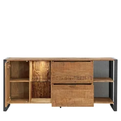 Wohnen Sideboard aus Recyclingholz Mango & Metall - Acira