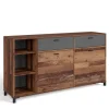 Wohnen Sideboard in Altholz Optik & Anthrazit - Bosco