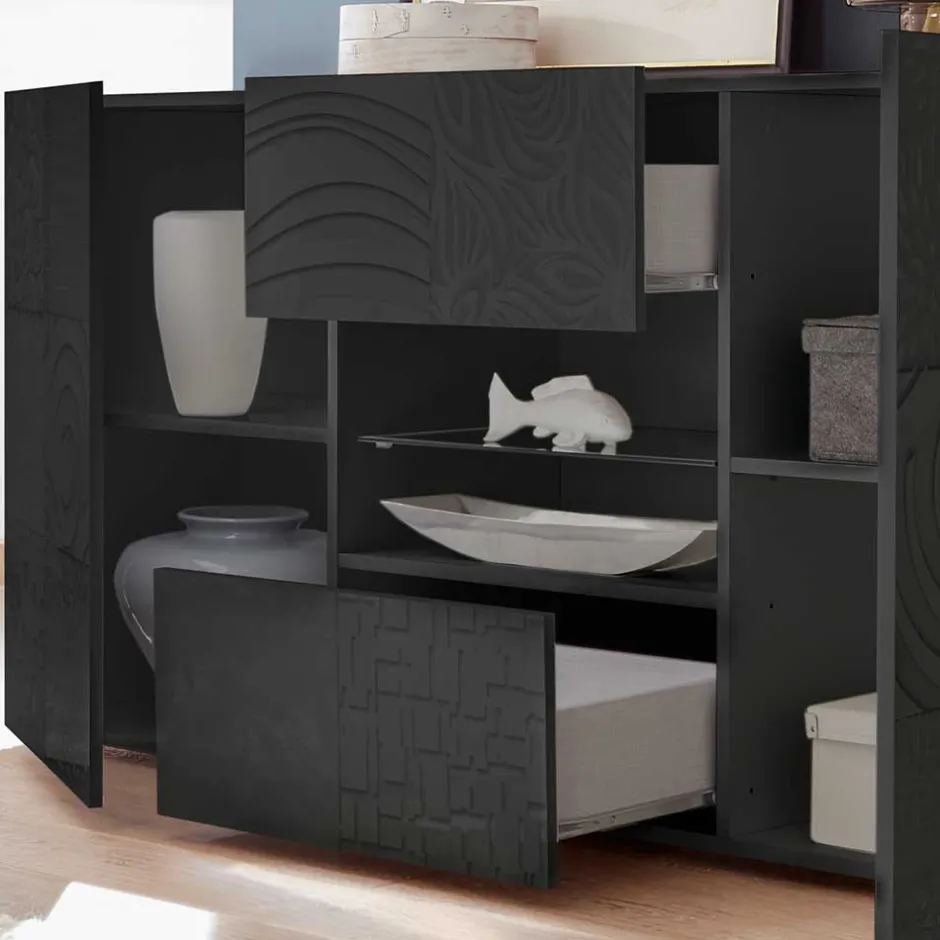 Sideboard in Anthrazit glänzend lackiert - Ipatal I^Wohnen Best