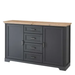 Sideboard in Dunkelgrau und Eiche - Joe^Wohnen Discount