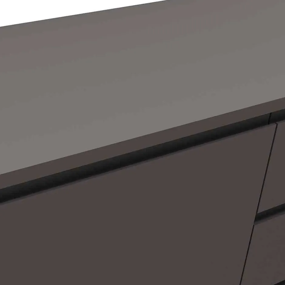 Wohnen Sideboard in Grau & Gold - Tajibo