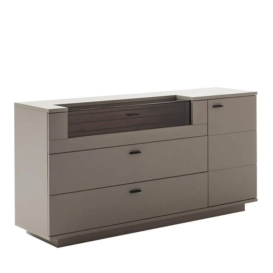 Sideboard in Grau mit Wildeiche - Teorina^Wohnen Discount
