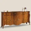 Wohnen Sideboard in Nussbaum mit Ranken Dekor - Carlenna