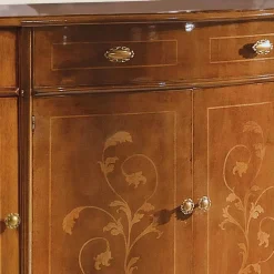 Wohnen Sideboard in Nussbaum mit Ranken Dekor - Carlenna