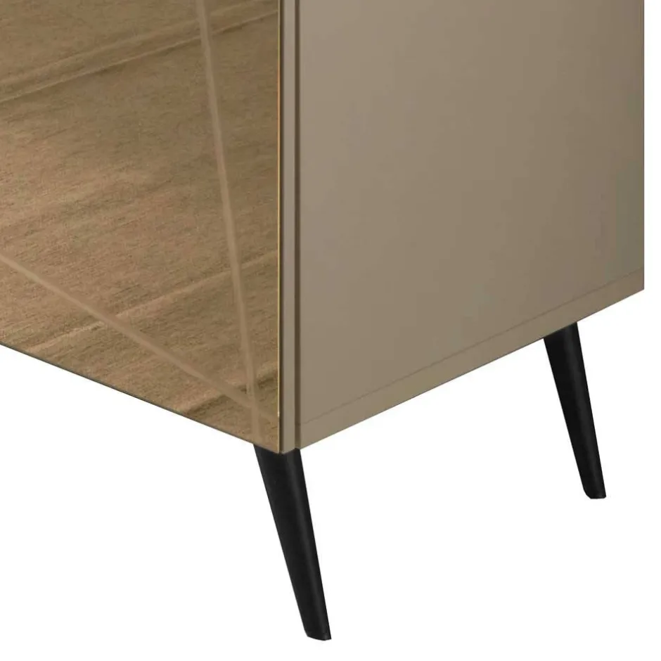 Wohnen Sideboard in Taupe und Bronze Spiegelglas - Lotivera