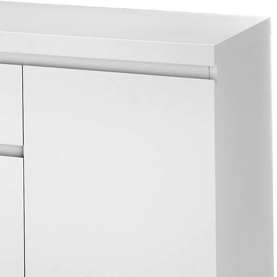 Wohnen Sideboard in Weiß mit Schwarz - Atela