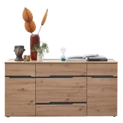 Wohnen Sideboard in Wildeiche & Dunkelgrau - Kuetra