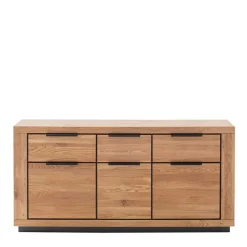 Wohnen Sideboard in Wildeiche mit Schwarz - Vlacoma
