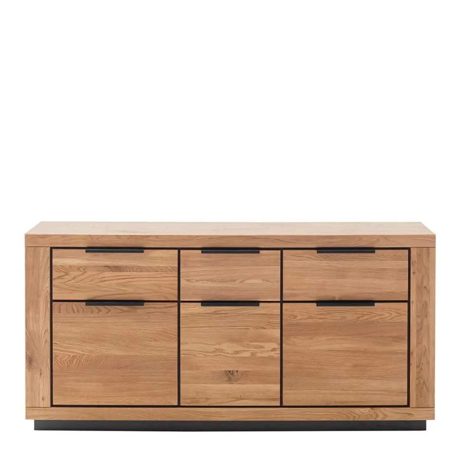 Wohnen Sideboard in Wildeiche mit Schwarz - Vlacoma