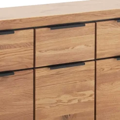 Wohnen Sideboard in Wildeiche mit Schwarz - Vlacoma