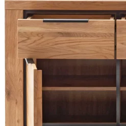 Wohnen Sideboard in Wildeiche mit Schwarz - Vlacoma