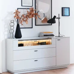 Sideboard mit Glas Klappe & Tür - Apulco^Wohnen Clearance
