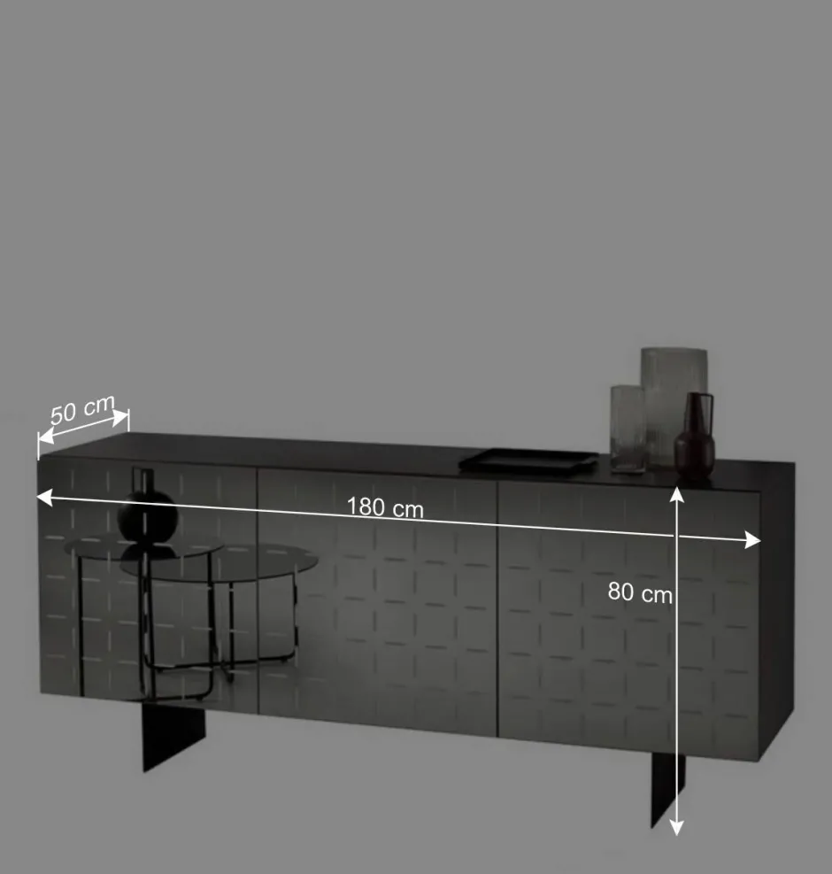 Sideboard mit rauchgrauer Spiegelfront - Garecio^Wohnen Outlet