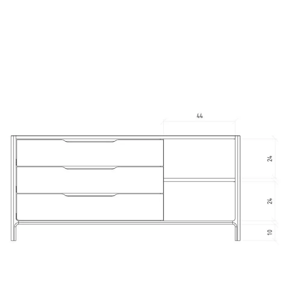 Wohnen Sideboard mit Schubladen und Fächern - Lana