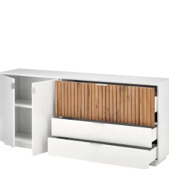 Wohnen Sideboard mit Sockel in Weiß - Miloris