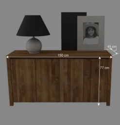 Wohnen Sideboard Nadalia aus Wildeiche Massivholz