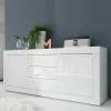Wohnen Sideboard Sogno in Hochglanz Weiß