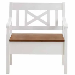 Sitzbank Barlad in Weiß Bernsteinfarben^Wohnen Hot