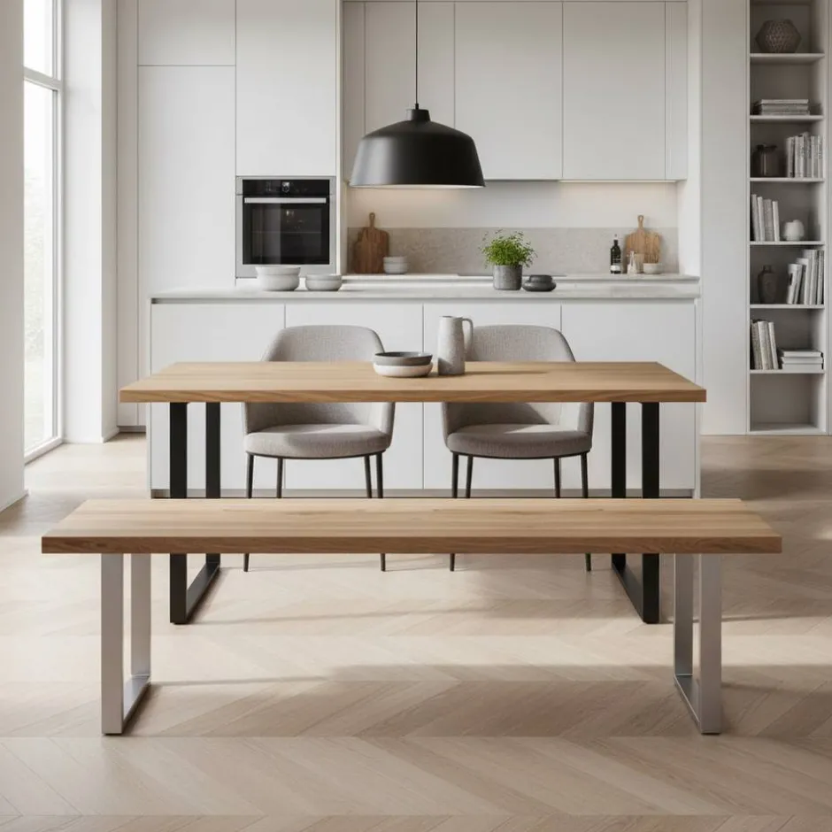 Sitzbank Jasmina aus Eiche Massivholz^Wohnen