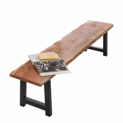 Sitzbank Sadello mit Baumkante Akazie massiv^Wohnen