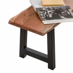 Sitzbank Sadello mit Baumkante Akazie massiv^Wohnen