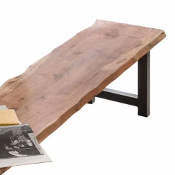 Sitzbank Sadello mit Baumkante Akazie massiv^Wohnen