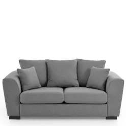 Wohnen 2-Sitzer Couch in Grau Webstoff - Krista