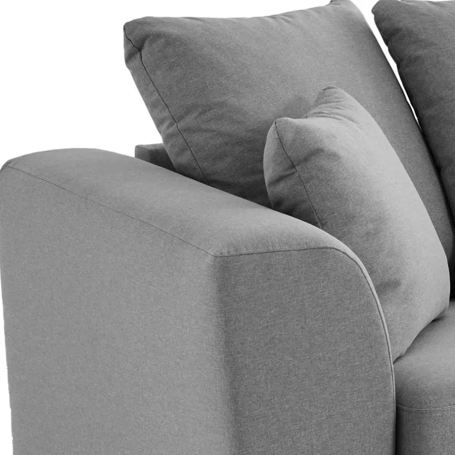 Wohnen 2-Sitzer Couch in Grau Webstoff - Krista