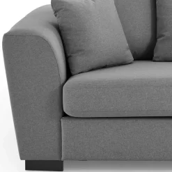 Wohnen 2-Sitzer Couch in Grau Webstoff - Krista