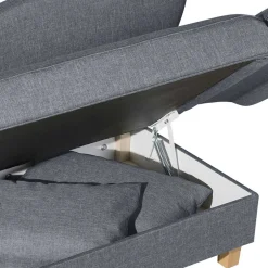 3-Sitzer Recamiere in Jeansblau mit Buche - Foresta^Wohnen Hot