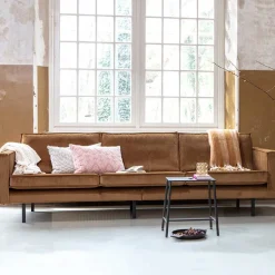 Wohnen 3-Sitzer Samtcouch in Honig Gelb - Saguan