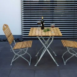 Wohnen Sitzgrupe Garten Klappmöbel aus Robinie - Parvello (dreiteilig)