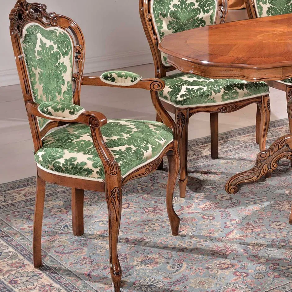 Sitzgruppe im Barockstil Magari mit 5 Polsterstühlen (sechsteilig)^Wohnen Clearance