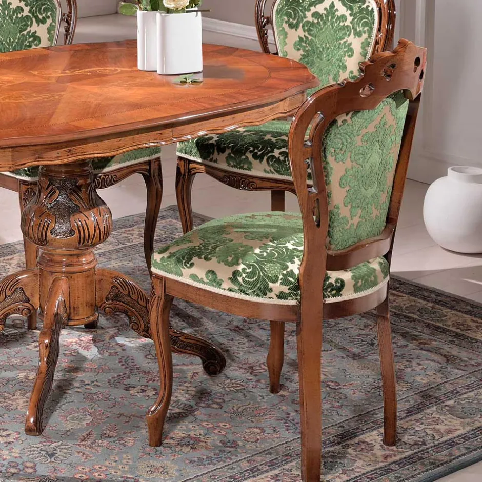 Sitzgruppe im Barockstil Magari mit 5 Polsterstühlen (sechsteilig)^Wohnen Clearance