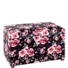Sitztruhe mit Rosen Motiv Samtstoff - Greeks^Wohnen Outlet