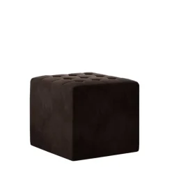 Wohnen Sitzwürfel Hocker in Dunkelbraun - Jennassa