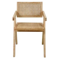 Wohnen Skandi Armlehnenstuhl in Natur - Forcia