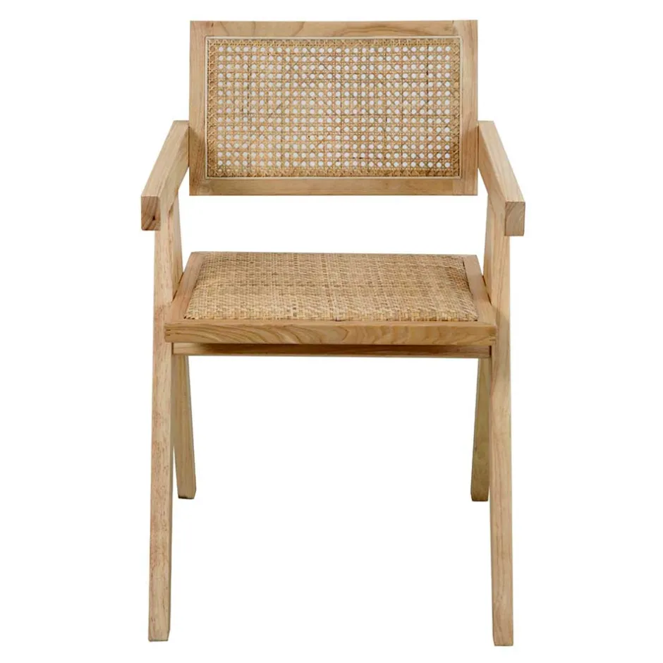 Wohnen Skandi Armlehnenstuhl in Natur - Forcia