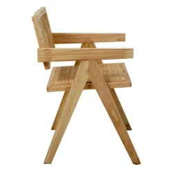 Wohnen Skandi Armlehnenstuhl in Natur - Forcia