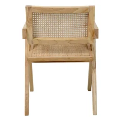 Wohnen Skandi Armlehnenstuhl in Natur - Forcia