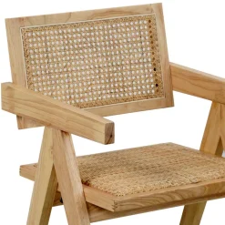 Wohnen Skandi Armlehnenstuhl in Natur - Forcia