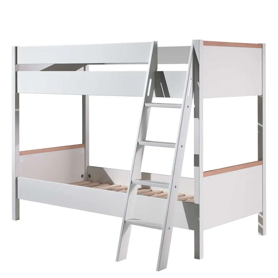 Kinder Wohnen Skandi Etagenbett mit Schrägleiter - Lencon
